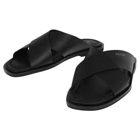 prada leather flip flops mens|prada slides for men.